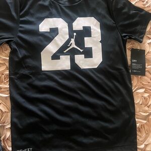 Jordan Kids Black and White Shirt